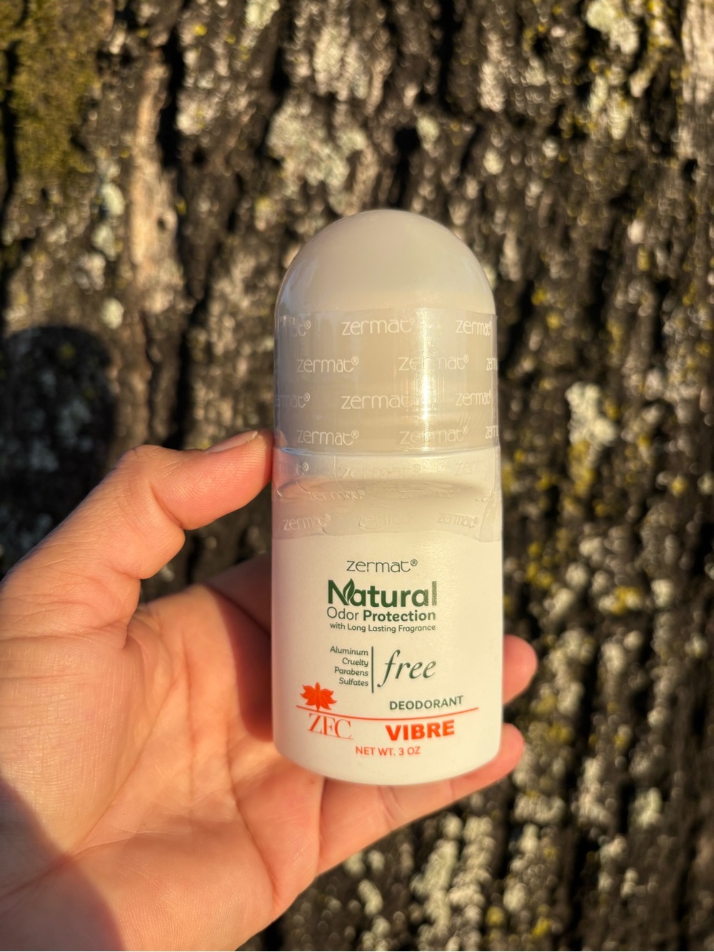 ZERMAT Natural Odor Protection Vibre Roll-On Deodorant